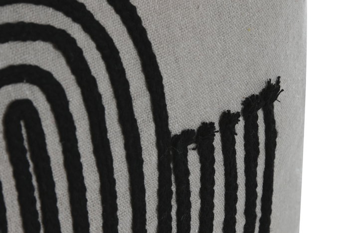 DKD Home Decor Cojin Urban Beige Negro 30 x 50 cm Algodon Poliester (2 Unidades)
