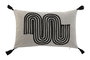 DKD Home Decor Cojin Urban Beige Negro 30 x 50 cm Algodon Poliester (2 Unidades)