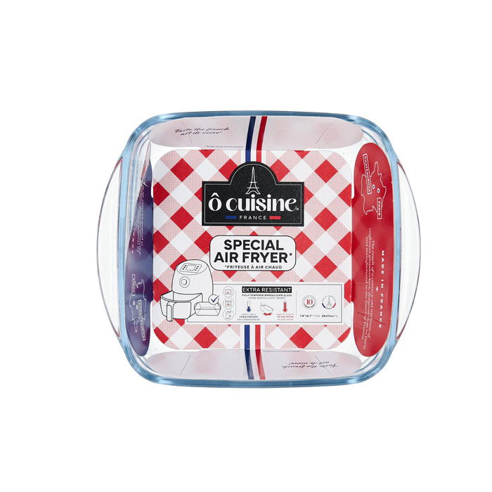 Fuente Cuadrada Vidrio Airfryer Ô Cuisine 20x17x6 cm - 1 L