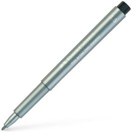 Faber Castell Pitt Artist Pen Metallic 1,5mm Plata (Set de 10)