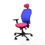 PIQUERAS Y CRESPO Silla de oficina Jorquera Rosa y Azul
