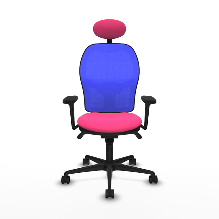 PIQUERAS Y CRESPO Silla de oficina Jorquera Rosa y Azul