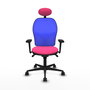 PIQUERAS Y CRESPO Silla de oficina Jorquera Rosa y Azul