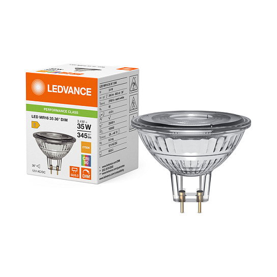 LEDVANCE LED Reflektor MR16 12V GU5.3 3,4W regulable