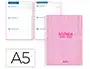Liderpapel Agenda Escolar 2026-2027 Classic, Semana Vista A5, Espiral, Bilingüe, Papel FSC 70g, Color Rosa