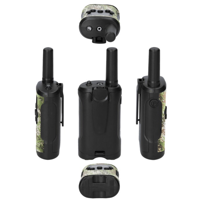 Alecto FR115CAMO Set de 2 Walkie Talkies para Niños, Camuflaje