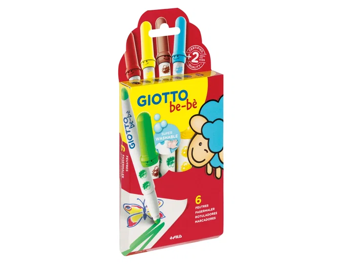 Giotto Rotuladores Super Bebe Colores Surtidos, 6 Unidades Giotto Rotuladores Super Bebe Colores Surtidos, 6 Unidades