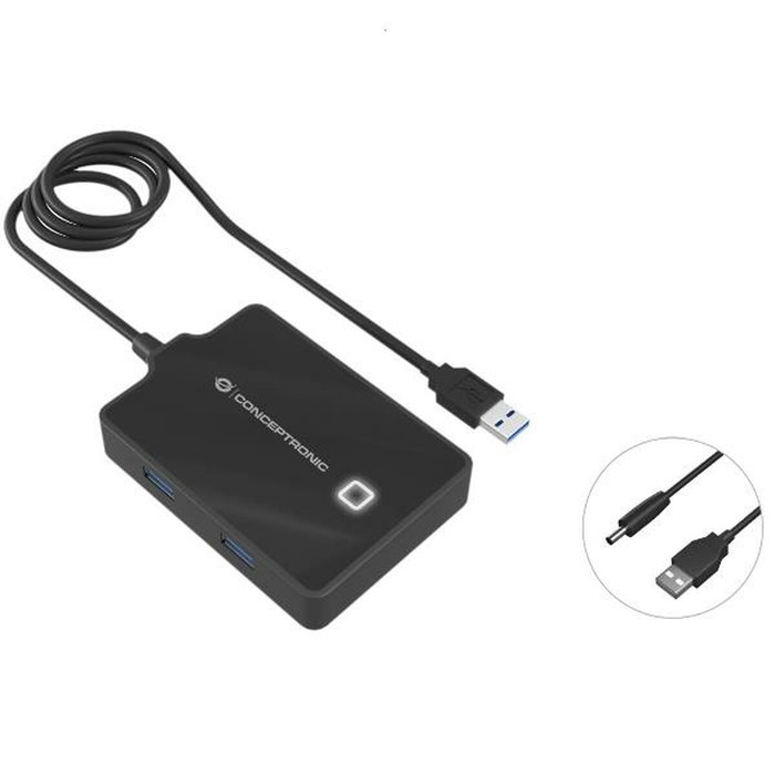 Conceptronic HUBBIES11B Hub USB 3.2 Gen 1 de 4 puertos Negro Conceptronic HUBBIES11B Hub USB 3.2 Gen 1 de 4 puertos Negro