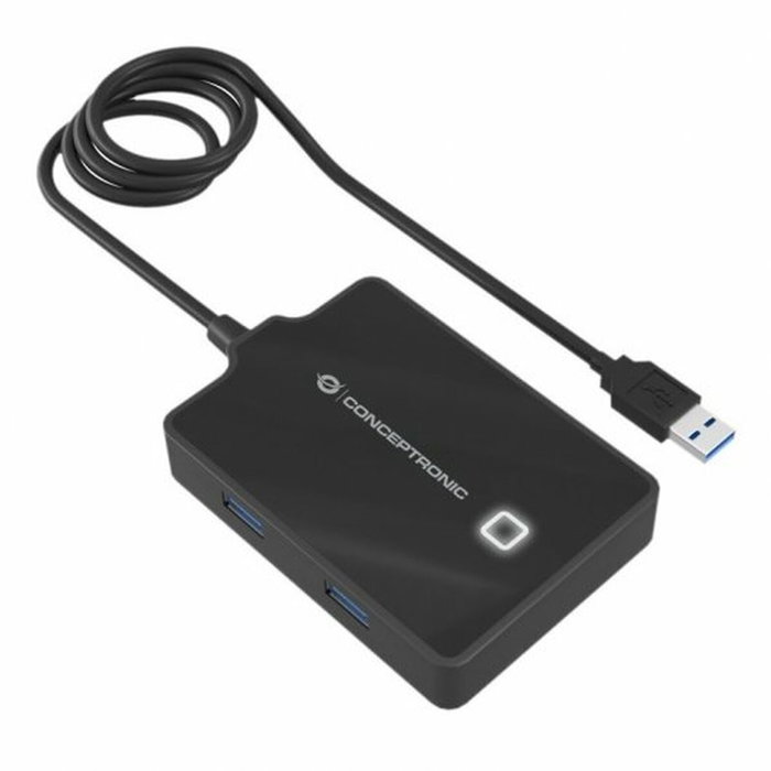 Conceptronic HUBBIES11B Hub USB 3.2 Gen 1 de 4 puertos Negro Conceptronic HUBBIES11B Hub USB 3.2 Gen 1 de 4 puertos Negro
