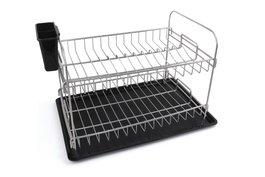 Hermia Escurreplatos SM008-C Metálico Negro 47x32x31 cm para Cocina