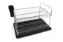 Hermia Escurreplatos SM008-C Metálico Negro 47x32x31 cm para Cocina