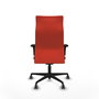 PIQUERAS Y CRESPO Sillón Albacete con mecanismo Sincro, Tela Naranja oscuro
