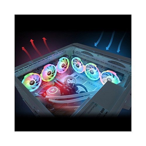 Thermaltake SWAFAN EX14 RGB TT Premium Edition Pack de 3 ventiladores de 140 mm Thermaltake SWAFAN EX14 RGB TT Premium Edition Pack de 3 ventiladores de 140 mm
