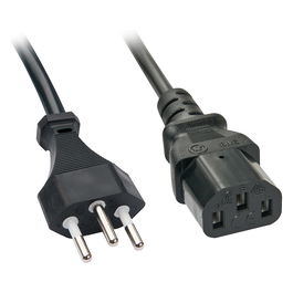 LINDY 30425 Cable de Corriente IEC-Netzkabel Suiza IEC320 C13 de 0.7m