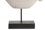 DKD Home Decor Decoración de Cemento y Metal con Diseño de Pez Blanco