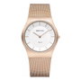 Bering Reloj de Mujer 11935-366 Rosa con Esfera Blanca