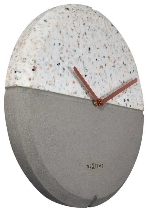 Nextime Reloj de Pared 3516 con Movimiento Silencioso y Caja de Hormigón/Terrazzo Nextime Reloj de Pared 3516 con Movimiento Silencioso y Caja de Hormigón/Terrazzo