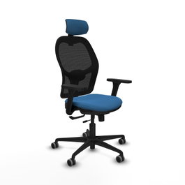 PIQUERAS Y CRESPO Silla de oficina Jorquera Sincro/Traslack Azul claro/Negro