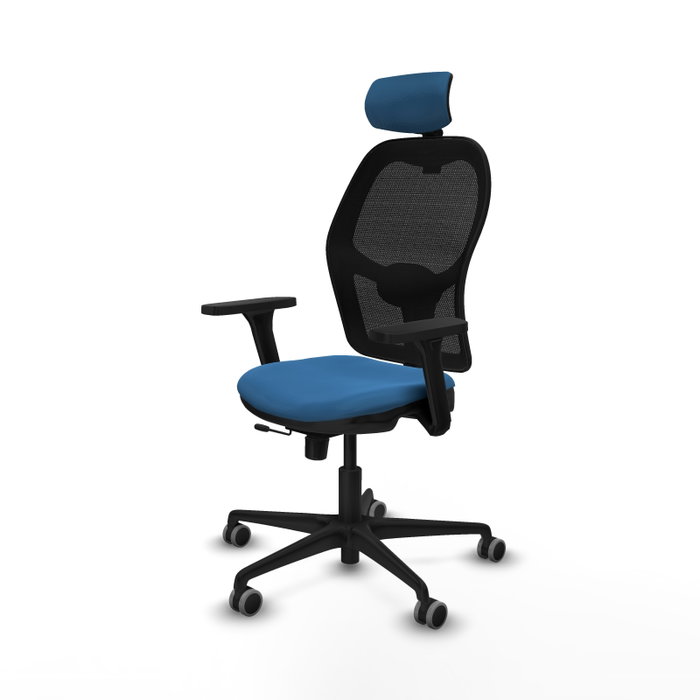 PIQUERAS Y CRESPO Silla de oficina Jorquera Sincro/Traslack Azul claro/Negro