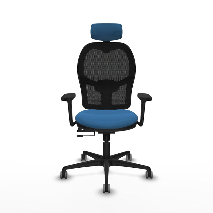 PIQUERAS Y CRESPO Silla de oficina Jorquera Sincro/Traslack Azul claro/Negro