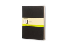 Cuaderno Moleskine Cahier 19X25 120H Lisa Negra Set De 3
