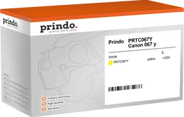 Prindo Compatible Tóner Amarillo Canon 067 Classic – Rendimiento 1.250 Páginas