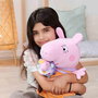 Smoby Peluche Mamá Pig con Evie de Peppa Pig, 33 cm, Poliéster, Juguete de Peluche