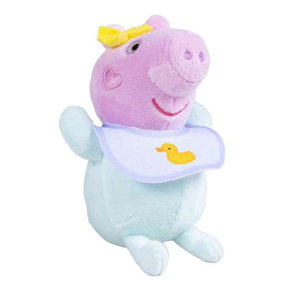 Smoby Peluche Mamá Pig con Evie de Peppa Pig, 33 cm, Poliéster, Juguete de Peluche