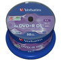 Verbatim 50x DVD+R Double Layer 8x 8,5GB plata mate