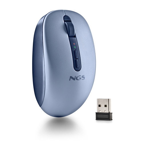 NGS Fog Dual Blue Ratón Ergonómico Inalámbrico Azul NGS Fog Dual Blue Ratón Ergonómico Inalámbrico Azul