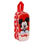 Disney Mickey Mouse Estuche Portatodo Escolar 3D Doble Compartimento con Cremallera Rojo 8 x 22 x 10 cm Capacidad 1,50 L Poliéster EVA