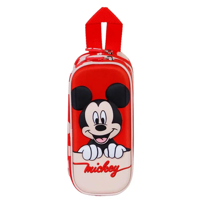 Disney Mickey Mouse Estuche Portatodo Escolar 3D Doble Compartimento con Cremallera Rojo 8 x 22 x 10 cm Capacidad 1,50 L Poliéster EVA Disney Mickey Mouse Estuche Portatodo Escolar 3D Doble Compartimento con Cremallera Rojo 8 x 22 x 10 cm Capacidad 1,50 L Poliéster EVA