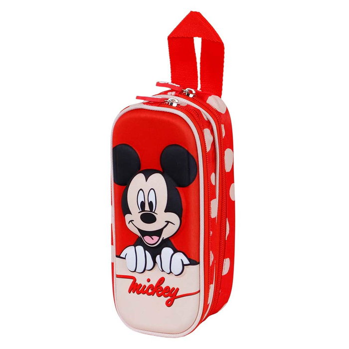 Disney Mickey Mouse Estuche Portatodo Escolar 3D Doble Compartimento con Cremallera Rojo 8 x 22 x 10 cm Capacidad 1,50 L Poliéster EVA Disney Mickey Mouse Estuche Portatodo Escolar 3D Doble Compartimento con Cremallera Rojo 8 x 22 x 10 cm Capacidad 1,50 L Poliéster EVA
