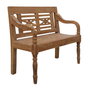 DKD Home Decor Banco de Teca Maciza 2 Plazas