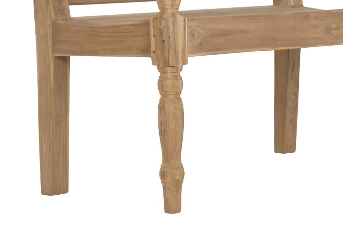 DKD Home Decor Banco de Teca Maciza 2 Plazas DKD Home Decor Banco de Teca Maciza 2 Plazas