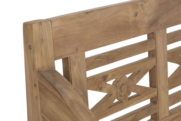 DKD Home Decor Banco de Teca Maciza 2 Plazas DKD Home Decor Banco de Teca Maciza 2 Plazas