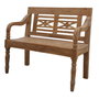 DKD Home Decor Banco de Teca Maciza 2 Plazas