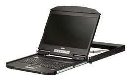 Aten CL3100 Ultra Short Depth Single Rail WideScreen LCD Console (USB, VGA) Negro