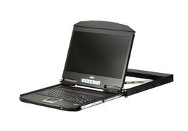 Aten CL3100NX-US Consola KVM LCD de 18,5 pulgadas con diseño de profundidad corta y teclado US
