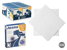 Arte Regal Set 20 Toallitas Atrapacolor Vaquero, 12.5x14x3 cm, Poliester, Azul Blanco (Set de 20)