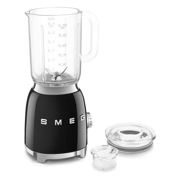 Smeg BLF03BLEU Batidora de Vaso, 800W, 1.5L, Color Negro Pastel
