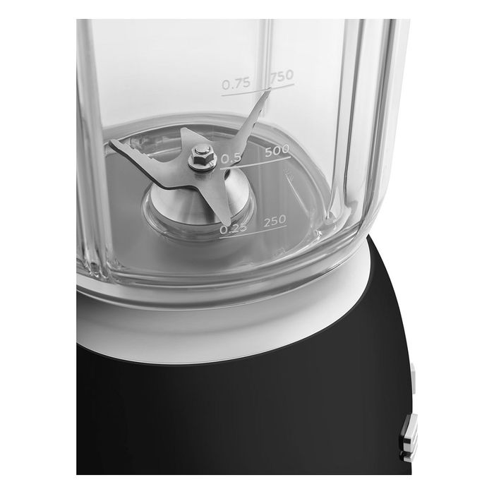 Smeg BLF03BLEU Batidora de Vaso, 800W, 1.5L, Color Negro Pastel
