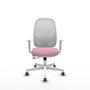 PIQUERAS Y CRESPO Silla de oficina Cilanco con mecanismo Sincro/Traslack, Rosa y Blanco