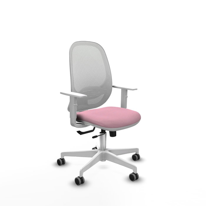 PIQUERAS Y CRESPO Silla de oficina Cilanco con mecanismo Sincro/Traslack, Rosa y Blanco PIQUERAS Y CRESPO Silla de oficina Cilanco con mecanismo Sincro/Traslack, Rosa y Blanco