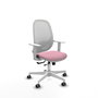 PIQUERAS Y CRESPO Silla de oficina Cilanco con mecanismo Sincro/Traslack, Rosa y Blanco
