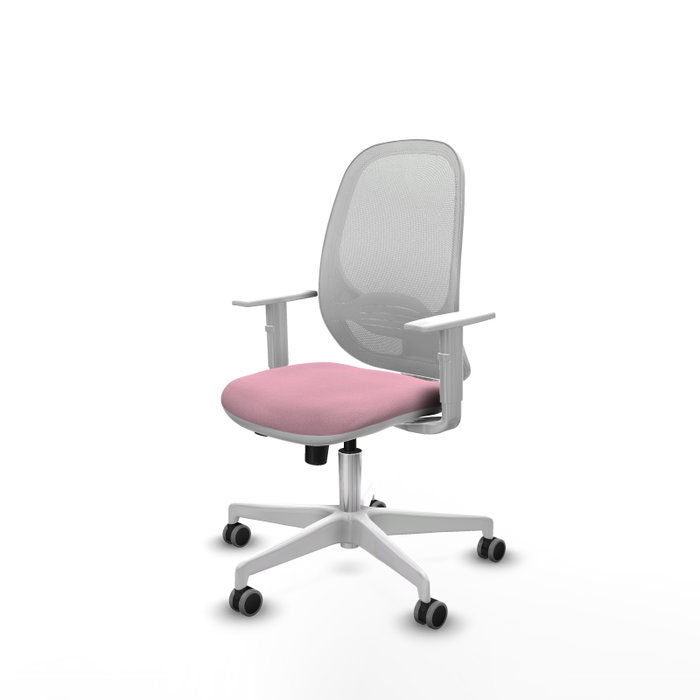 PIQUERAS Y CRESPO Silla de oficina Cilanco con mecanismo Sincro/Traslack, Rosa y Blanco PIQUERAS Y CRESPO Silla de oficina Cilanco con mecanismo Sincro/Traslack, Rosa y Blanco