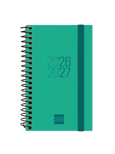 FINOCAM Agenda Escolar Espir 2026-27 Tapa PP Apaisada con Goma Verde FINOCAM Agenda Escolar Espir 2026-27 Tapa PP Apaisada con Goma Verde
