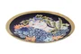 DKD Home Decor Centro de Mesa Porcelana Margot Multicolor y Azul 42x42x4 cm