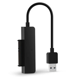 CoreParts Convertidor USB 3.2 Gen1 a SATA 2.5 pulg para HDD/SSD, 5Gbps, Negro