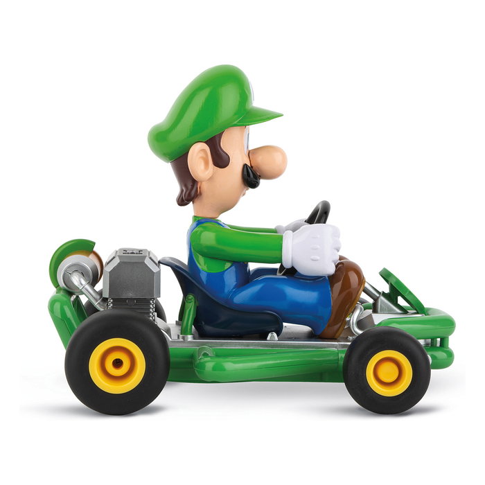 Carrera 370200984P Mario Kart Luigi Pipe Kart RC - Coche de control remoto 2,4GHz para niños de 6+ años, Verde, 210mm, 9 km/h, batería LiFePo4 320 mAh
